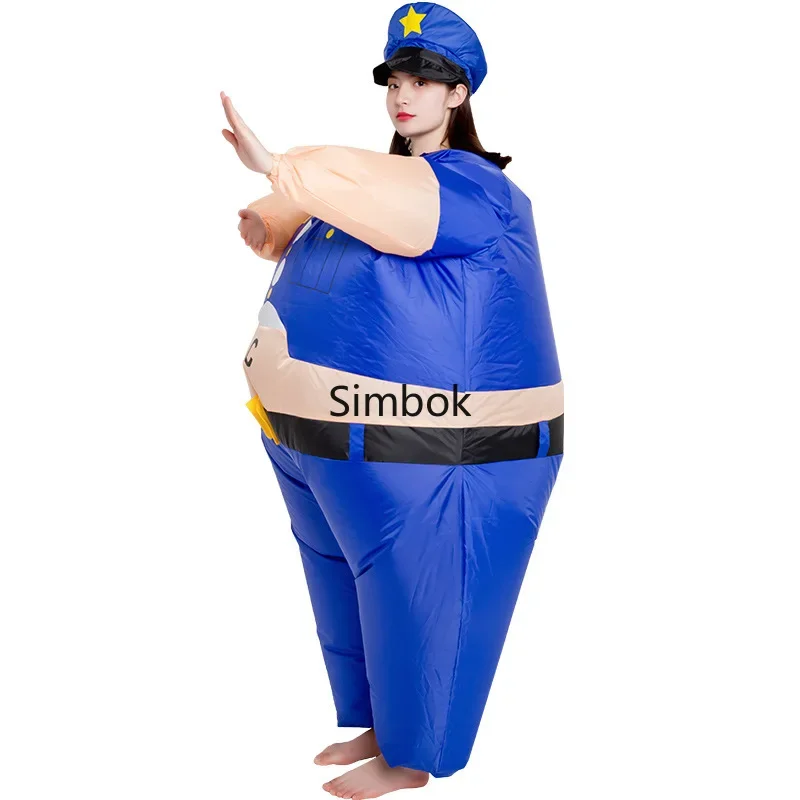 

Policeman Inflatable Cosplay Costume, Funny Blow Up Suit, Party Clothing, Fancy Dress, Halloween Costume for Adult Jum