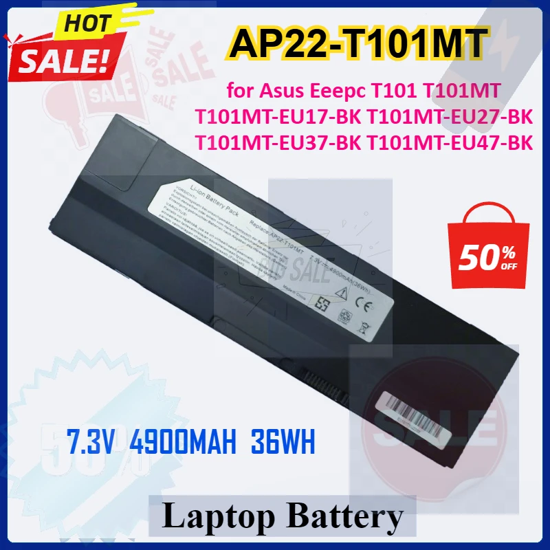 

New AP22-T101MT Laptop Battery for Asus Eeepc T101 T101MT T101MT-EU17-BK T101MT-EU27-BK T101MT-EU37-BK T101MT-EU47-BK 36Wh 7.3V