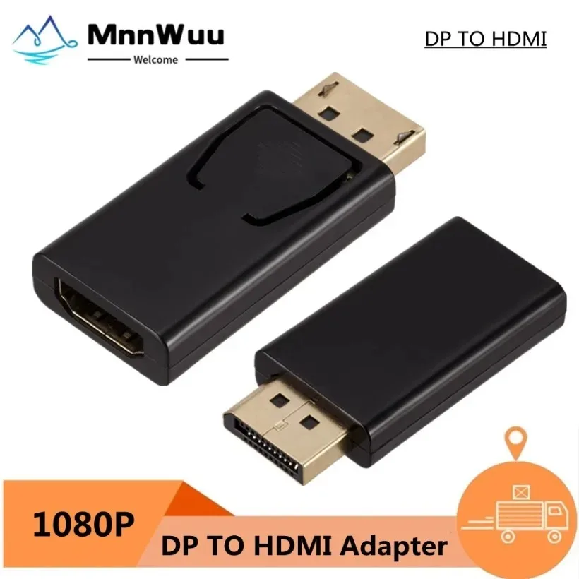 

4K 1080P DisplayPort to HDMI-compatible Adapter Converter Display Port Male DP to Female HDTV Cable Adapter Video For PC TV