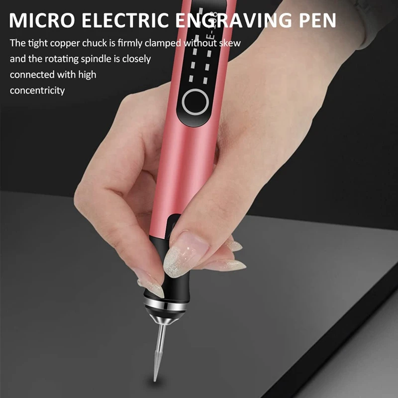 Engraving Pen Electric Engraving Tool Kit Rechargeable DIY Mini Engraver Etching Pen For Carving Glass Wood Stone