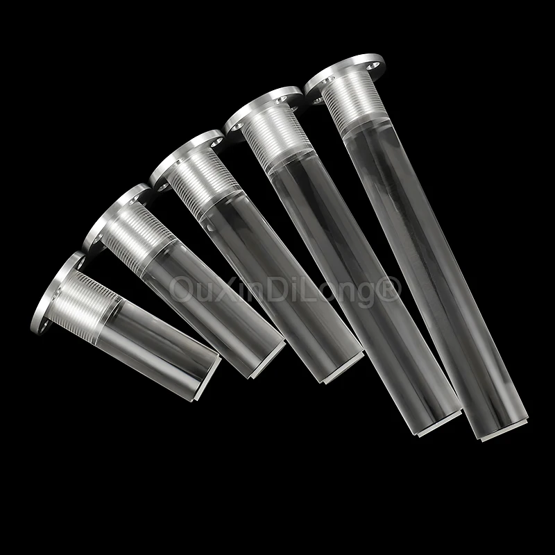 4PCS Acrylic Furniture Legs with Gold Caps Straight Clear Furniture Leg Replacement for Sofa Bed Cabinet Dresser Feet GF1320