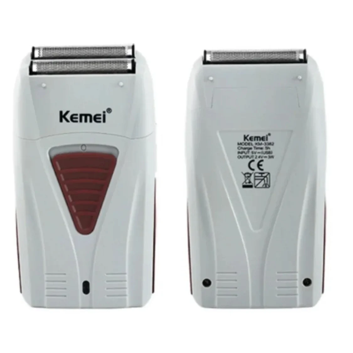 

Kemei 3382 Electric Shaver for Men Foil Reciprocating Razor USB Rechargeable Double Blade Head Shaving Machine Beard Trimmer