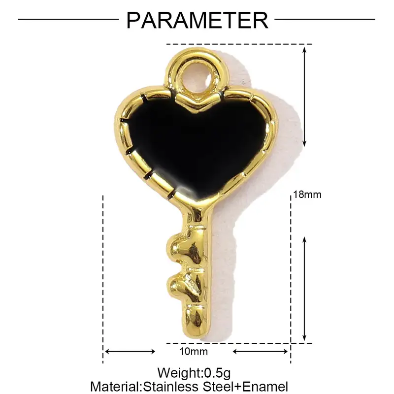3pcs/Lot Stainless Steel Zircon Bear Paw DIY Bracelet Charm Heart Key Star Moon Necklace Pendant Woman Bowknot Jewelry Wholesale - Image 15