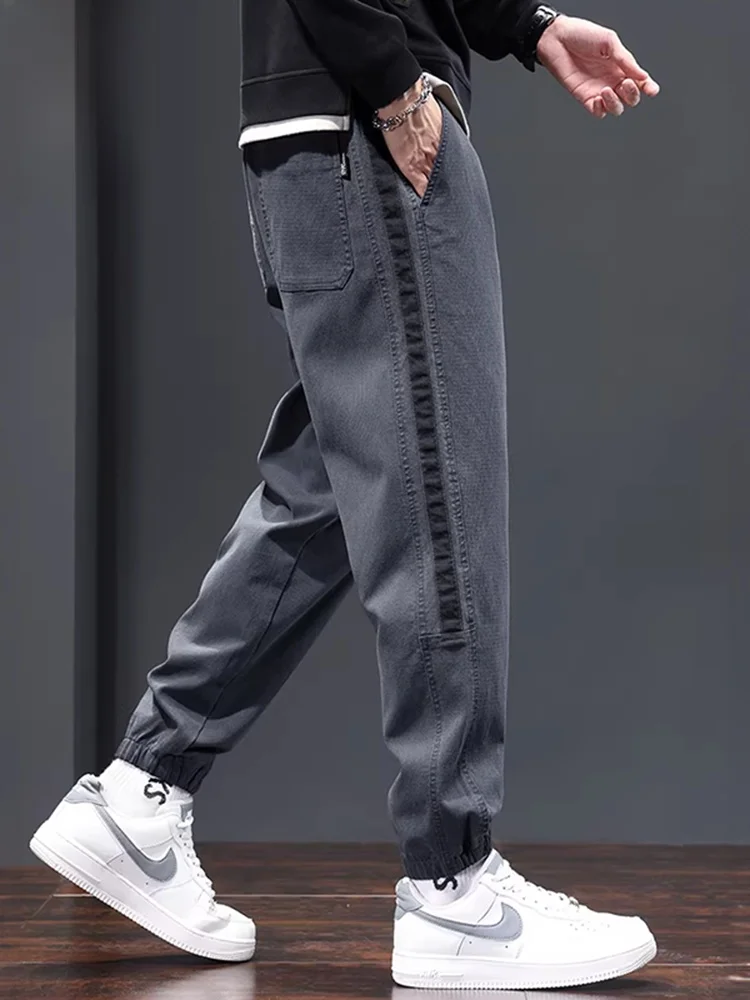 

Men's Casual Loose Fit Sports Long Pants Spring New Sle Trendy Workwear Cuffed Trousers Youth Active Sle