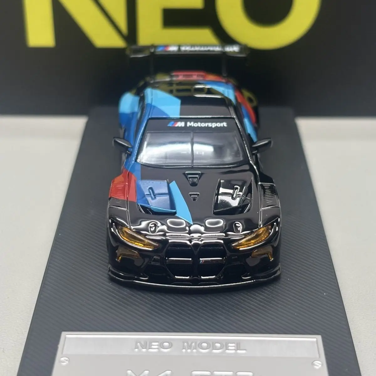 Neo Bmw M4 Gt3 Motorsport Livery Electroplated Black No.1 1:64