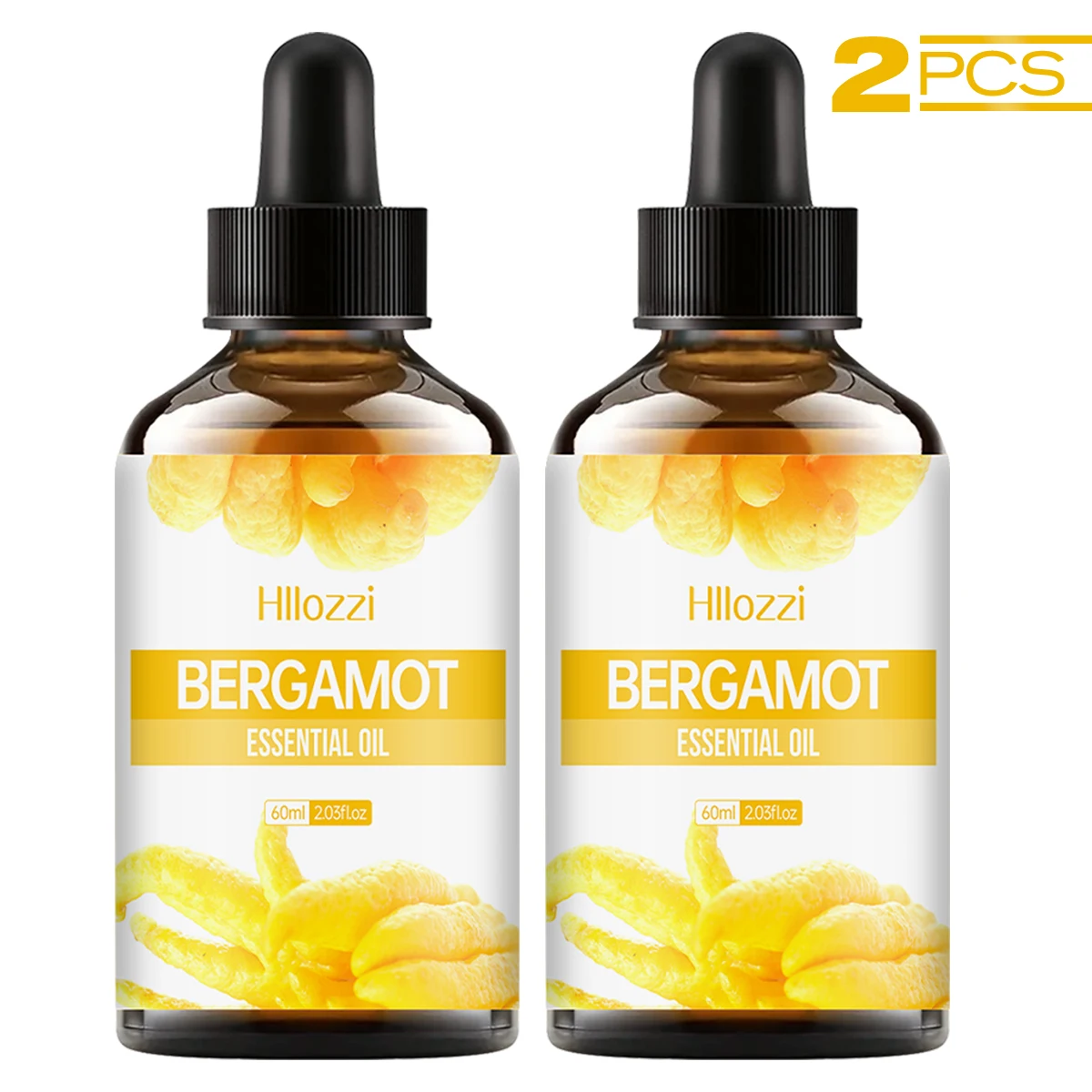 

Bergamot plant essential oil 2pcs, body skin care and aromatherapy, hydrating and moisturizing massage essential oil.