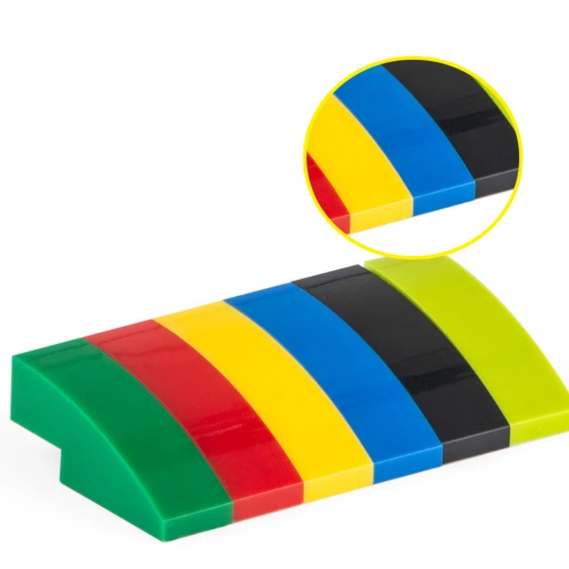 100 قطعة 1x3 Moc على شكل قوس الطوب لتقوم بها بنفسك التعليم الكلاسيكي المنحدر اللبنات متوافق مع تجميع الجسيمات اللعب للهدايا