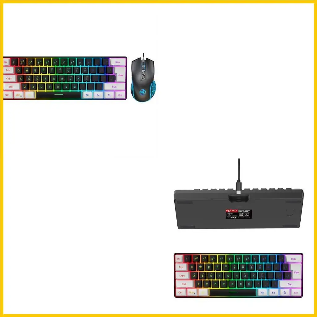 

7 Color LED Backlit Gaming Keyboard and Mouse Combo USB for Computers/Laptops