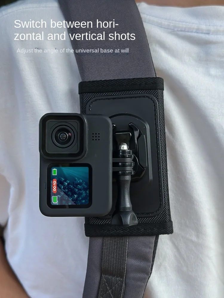 Sports Camera Backpack Clip Suitable for Gopro DJI Insta360 SJCAM EKEN Backpack Fixing Bracket, First Person View Outdoor Vlog