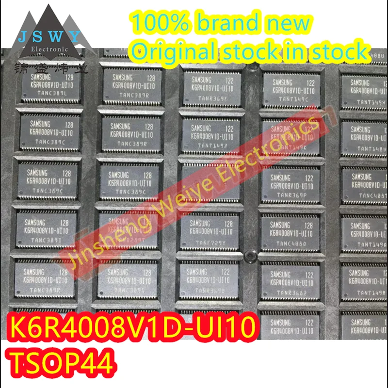 (2/20pieces) K6R4008V1D-UI10 K6R4008VID-UII0 TSOP44 High-speed static RAM chip 100% brand new good quality original electronics