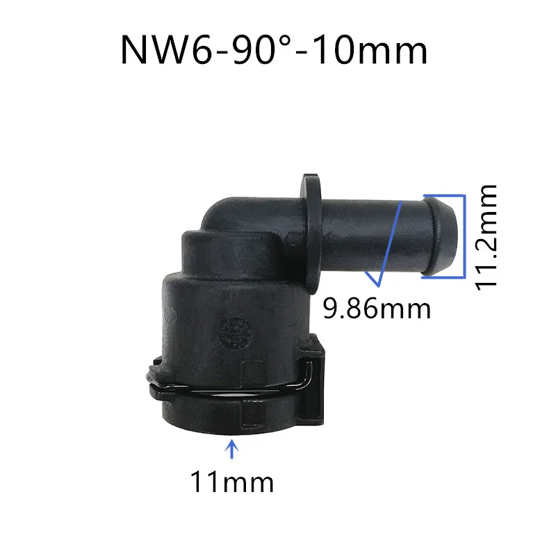 

Высококачественные фитинги для водопроводной трубы NW6 с черным разъемом 90 градусов, 2 шт. в партии