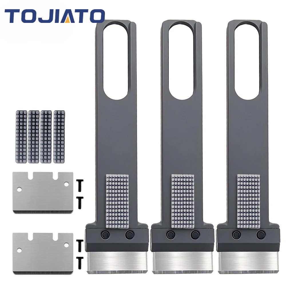 TOJIATO 3D-Drucker-Reiniger-Schaber mit Düsenbürste, 2-in-1-Werkzeug, SK5-Stahl-HotBed-Schaufel, für Bambu Lab Creality PEI-Bauplatte – Detail 6