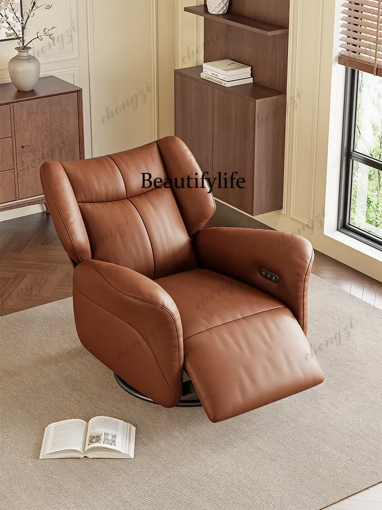 A74Electric rocking chair sofa, multifunctional rotating sofa for home living room, balcony lounge lounge chair
