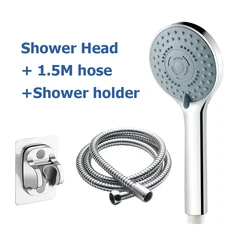 5 Modes Shower Head Set High Rainfall Massage Handheld Bath Sprayer Nozzle Shower Head With Hose Bracket Bathroom Accessories