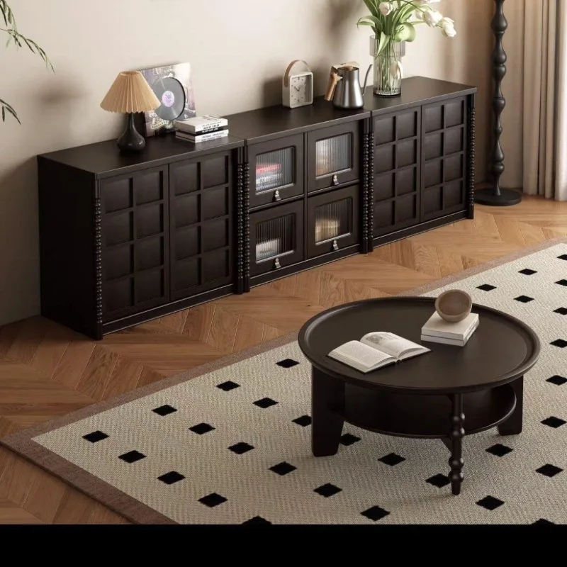 

combination TV high cabinet medium antique module combination display cabinet living room furniture American floor cabinet