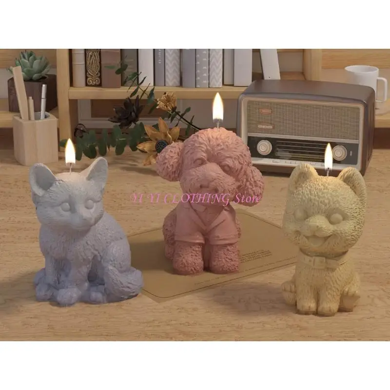 N5KF قالب الراتنج الوظيفي لتزيين الكلاب يدويًا لديكورات المنزل والمشروعات