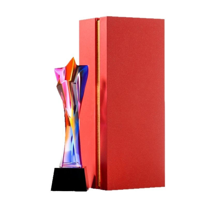 Trophy Color pentagram glazed trophy activity awards excellent employee award creativity