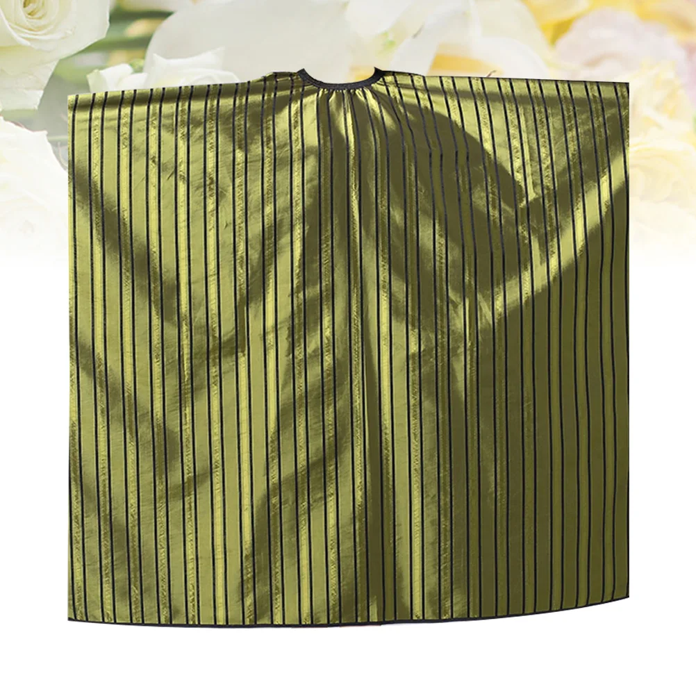 

Stripe Design Hairdressing Cape Stain Resistant Haircut Cape Hair Cutting Cloak Haircut Gown for Men Women (Green)