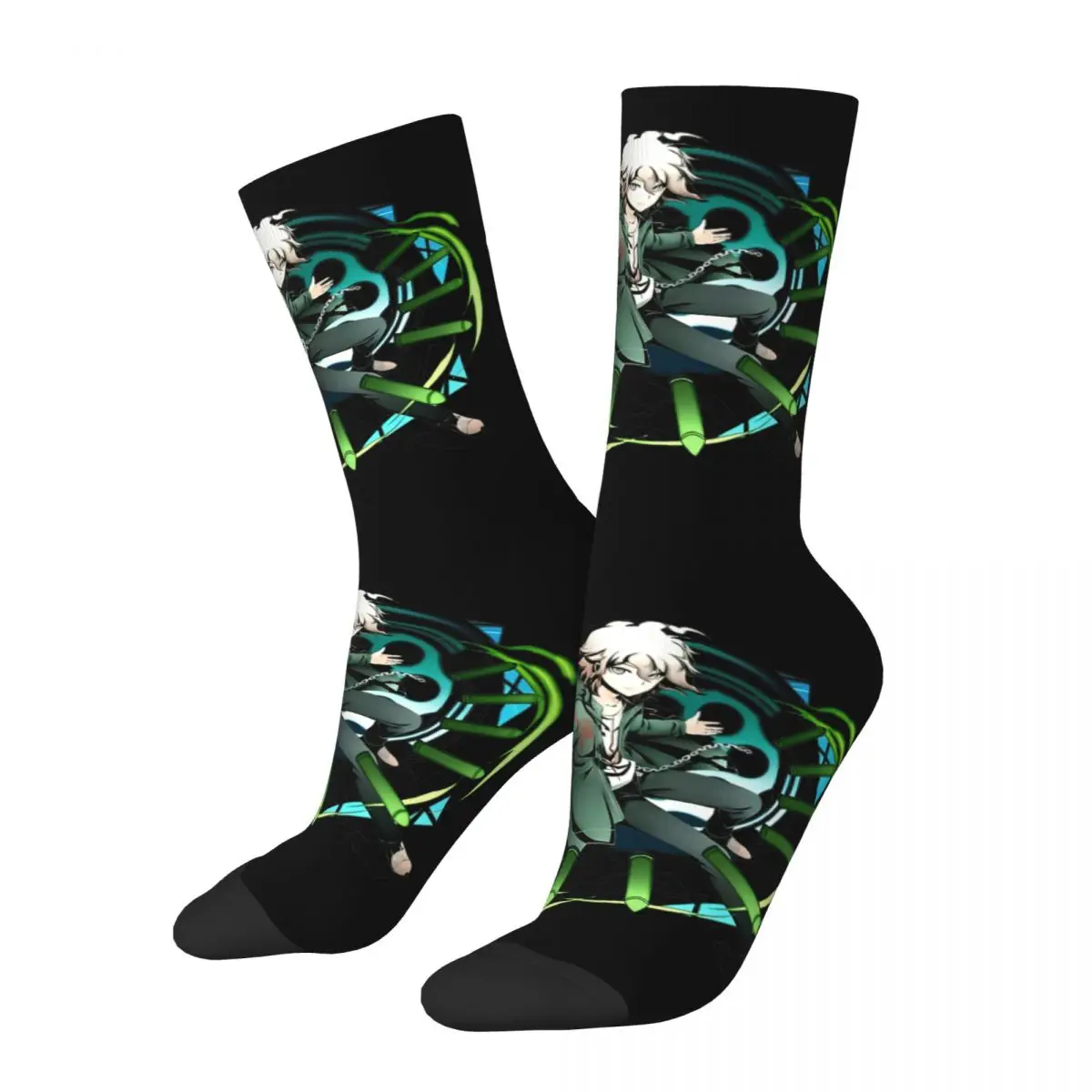 Nagito Komaeda Voice Socks Autumn Danganronpa Makoto Stockings Funny Men's Warm Soft Socks Graphic Climbing Anti Sweat Socks