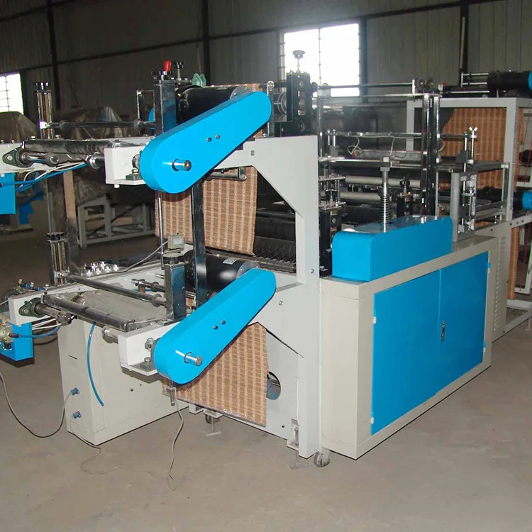 Automatic Double-layers Plastic Shopping Recycled Packing T Shirt Carry Design Biodegradable Pe Bag Forming Making Machine