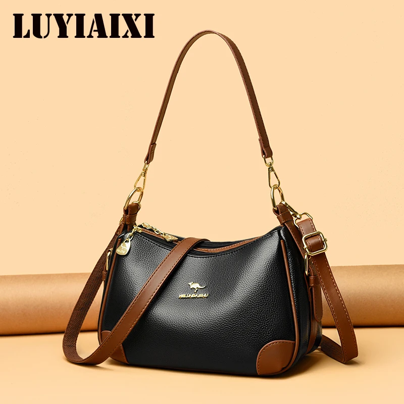 

Luxury Leather Women Handbag Trend Designer Female Large capacity Crossbody Bag Shoulder Messenger Bolsas Ladies Tote Sac A Main
