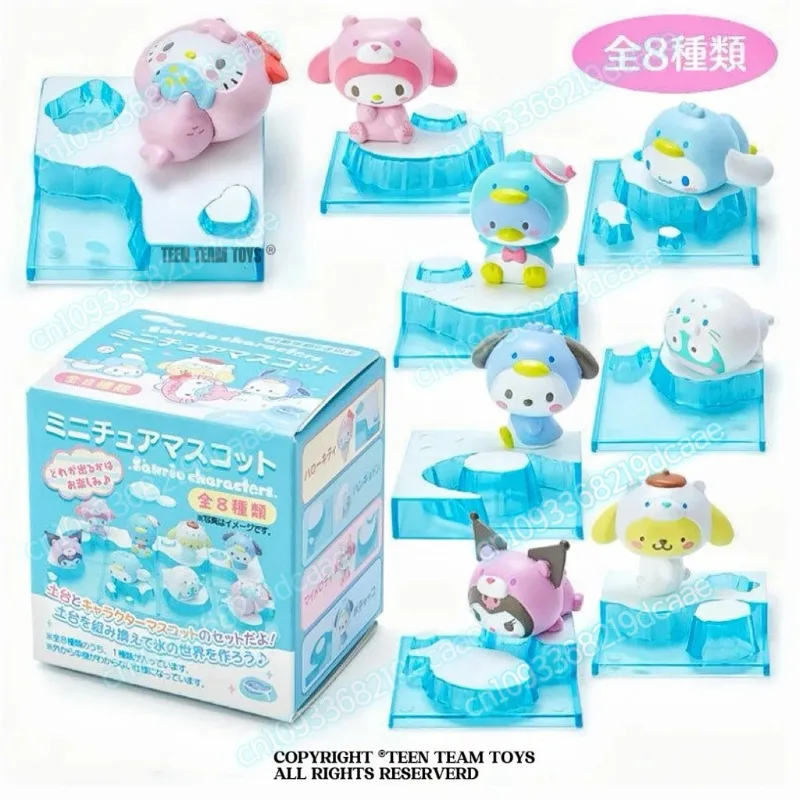 

Blind Box Trendy Play Sanlio Series Ice And Snow World Melody Kuromi Handmade Anime Cartoon Blind Box Decoration Surprise Gift