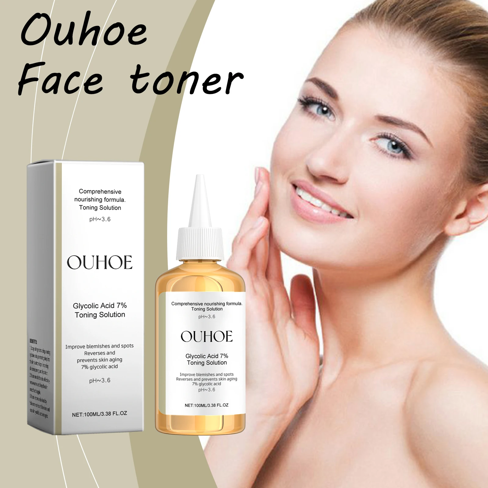 

OUHOE Face Toner Acne Treatment Getle Pore Shrink Tightening Skin Enhance Roughness Improve Skin Texture Moisturizing Face Toner