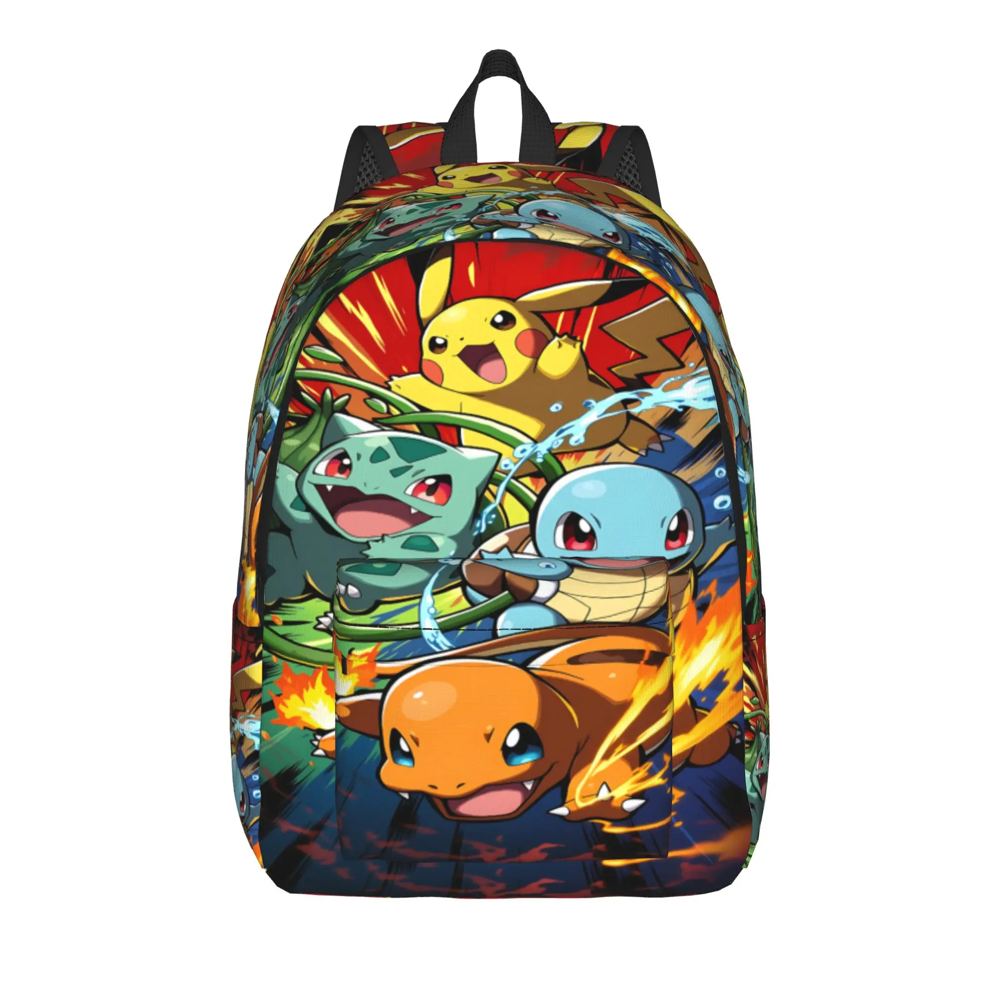 Fashion Pokemon Theme Pikachu Family Backpack  Mochilas Fashion Travel Sturdy Shoulder Rucksack