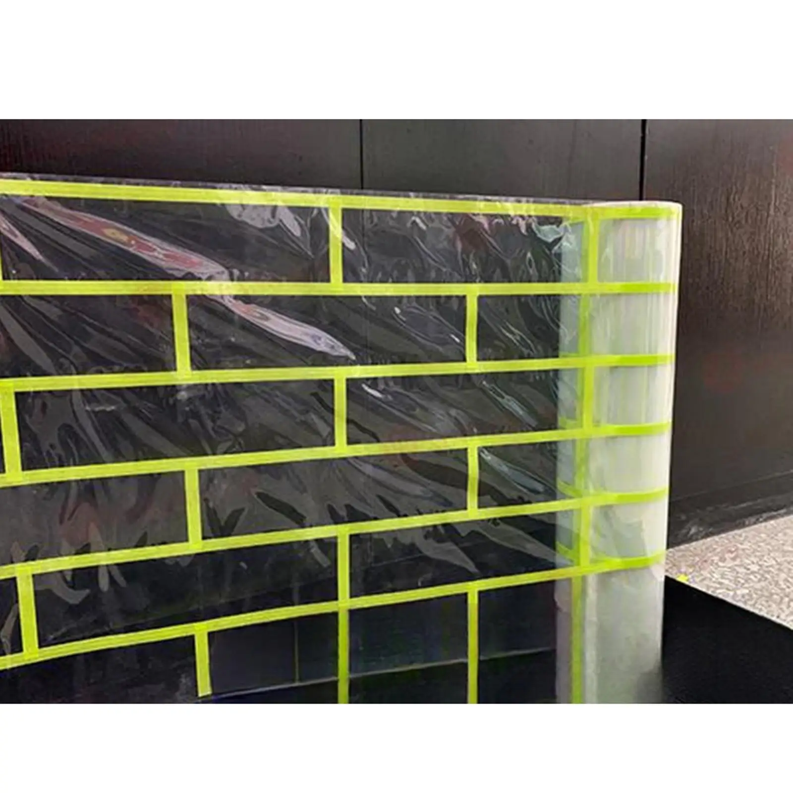 Faux Brick Pattern Tape 10M Easy Install Adhesive Wall Sticker for Brick Leveling Tool Exterior Decor