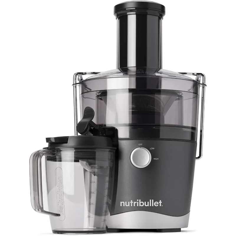 NutriBullet Juicer Centrifugal Juicer Machine for Fruit Vegetables and Food Prep, 27 Ounces/1.5 Liters, 800 Watts, Gray NBJ50100