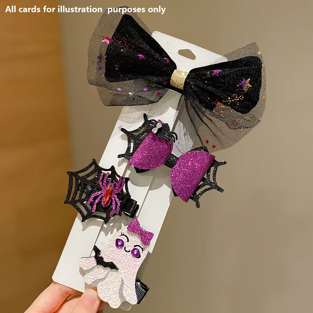 4pcs Halloween hair clips