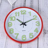 12Inches 30Cm Night Glow Wall Clock Simple Round Luminous Hanging Clock Silent Decorative For Home Living Room Bedroom Light Up