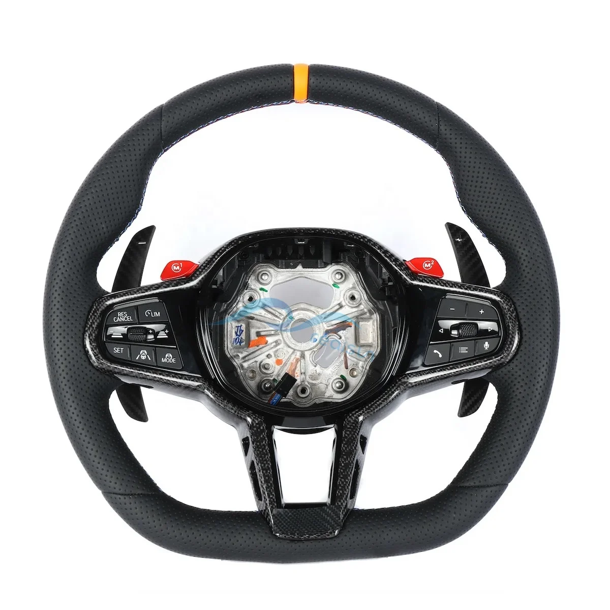 M4 G82 LCI Style Flat Bottom Plug & Play Custom Steering Wheel With Heating & Vibro For BMW M2 M3 M4 2 SERIES G42 3 SERIES G20