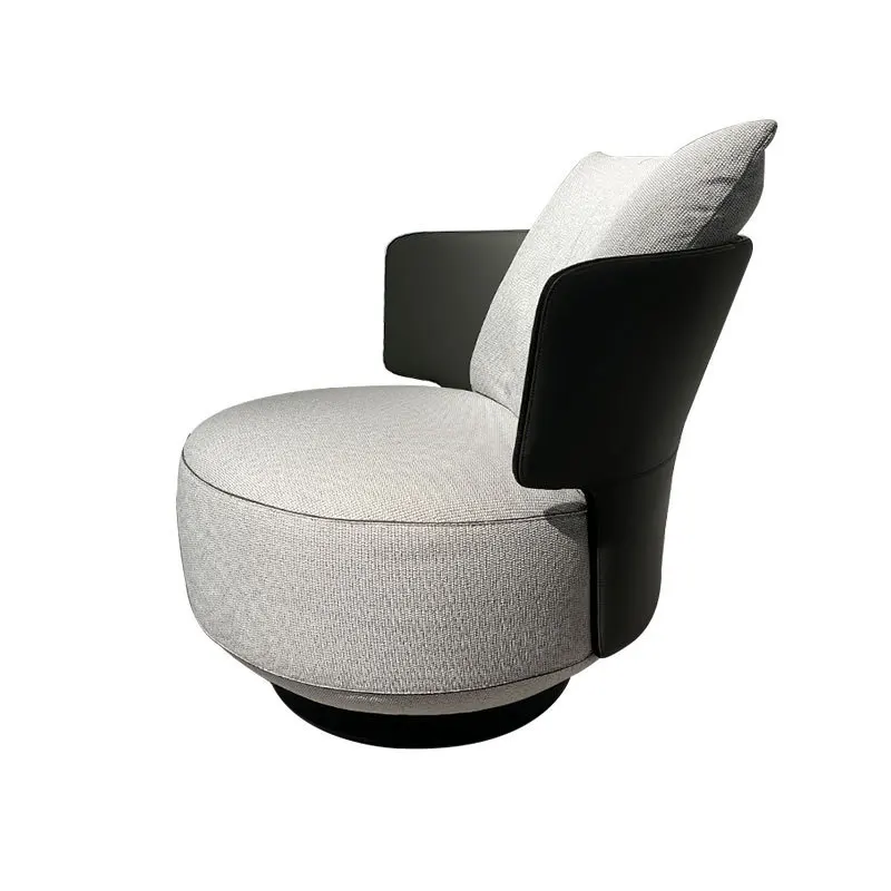 

Italian light luxury leisure chair simple modern designer rotating single chair living room Nordic single sofa