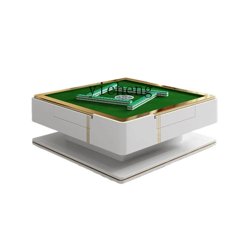 

ZK multi-functional lifting coffee table dining table living room household electric lifting rock slab mahjong table integrated