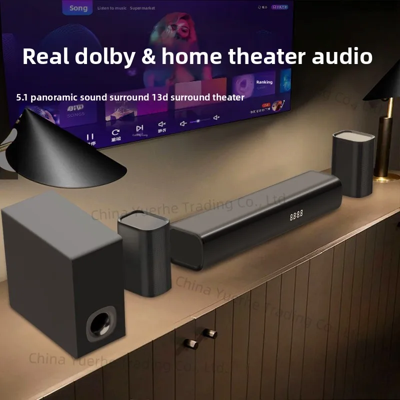 

Sound Blaster Bluetooth-динамик для домашнего кинотеатра, объемная панорама, Dolby TV, настенная звуковая панель 5.1