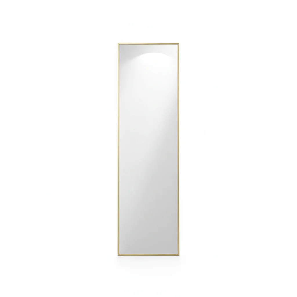 

59"x16" Full Body Mirror, Wall Mounted or Standing Gold Frame Mirror with Lights, Elegant Glam Design