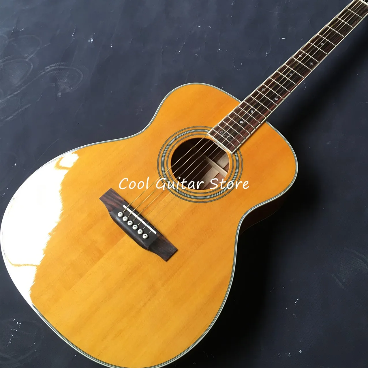 Solid Spruce Top OM28 Acoustic Guitar, Factory, Yellow Color Top,41 Inches,Top Quality,Free Shipping, New, 2023