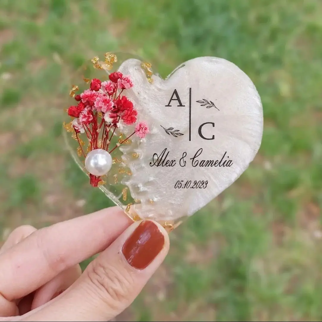 

Персонализированный свадебный эпоксидный магнит, подарки на помолвку, эпоксидный магнит на холодильник с коробкой, подарок для свадебного гостя, свадебные сувениры,Engagem