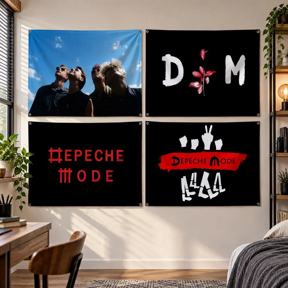 Band SynthPop Classic D-Depeche Mode Flags Banner Decor for Bedroom,Garden,Party,Club,Gaming Room,Indoor Outdoor