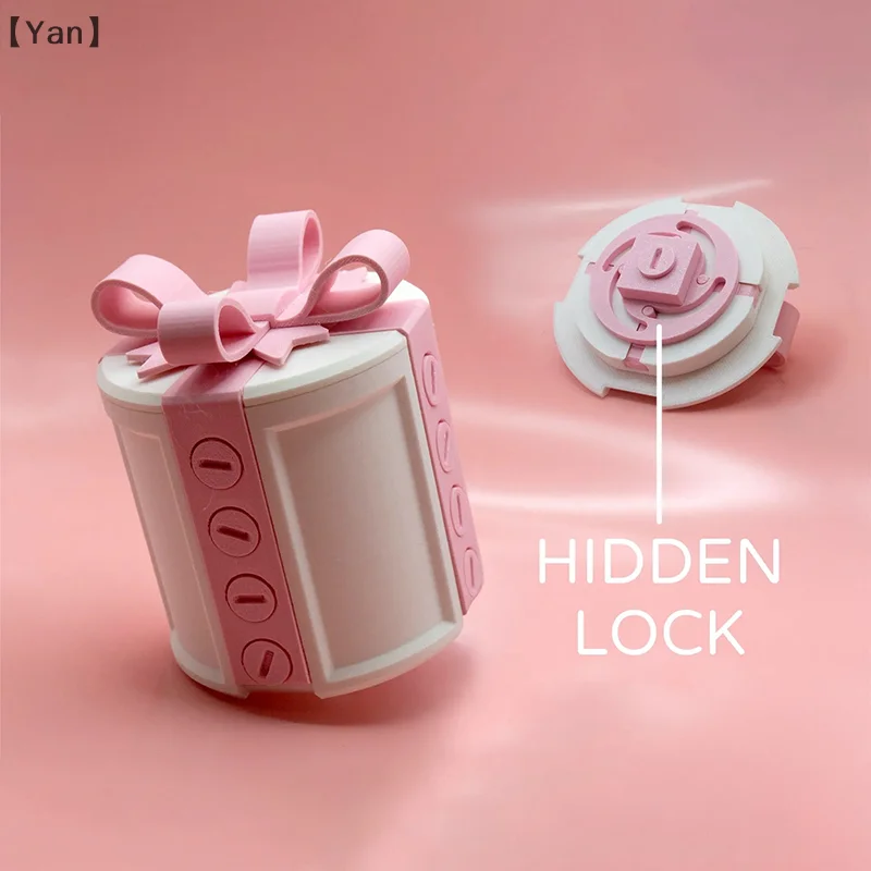 〔Yan〕Annoying Gift Box With Screws 3D Prank Box Valentine's Day Bow Gift Packaging Box With Hidden Compartment,Challenging Brain