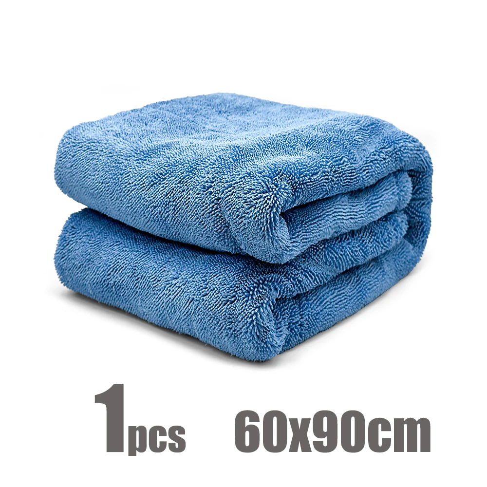 AUTOBRIGHT Premium 1300gsm Microfiber Autohanddoek 40*60cm 60*90cm Dikke Zachte Eén Veeg Drogen Professionele Autopoetsdoek gereedschap