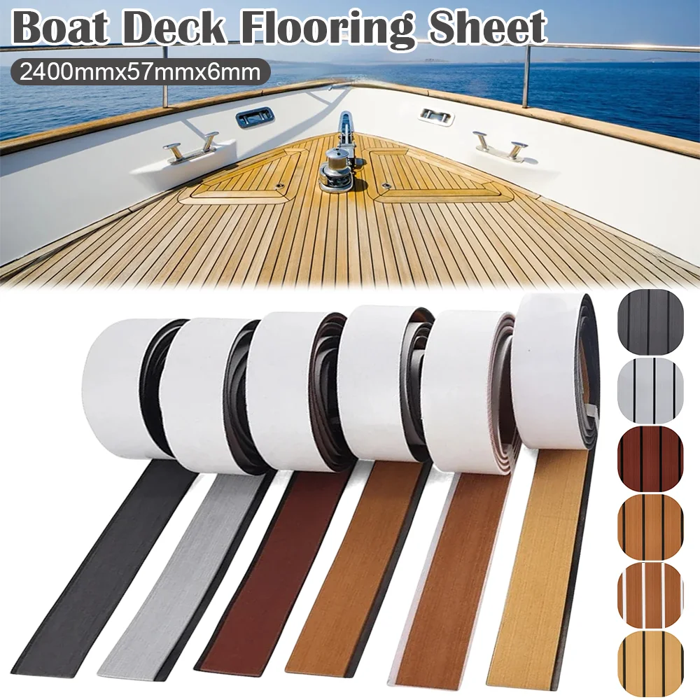 

EVA Boat Decking Sheet Waterproof Anti-Slip Self Adhesive Floor Mat Cuttable Anti-Stain Easy Clean Cushioned Yacht RV Flooring