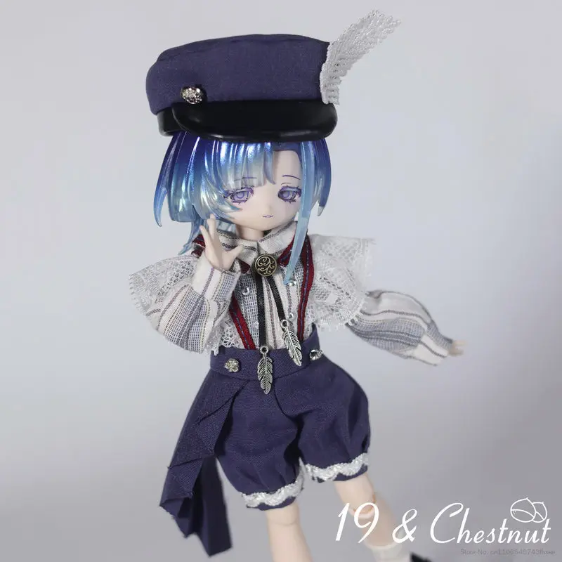 Migratory Bird Journal 1/12 BJD Doll Clothes Academy Navy Style Outfit Suit With Hat Fit for 1/8 BJD Mitian2 Aba3.0 Aba2.0 BJD