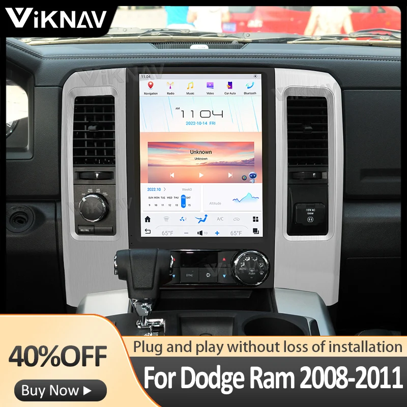 

Android Touch Screen Car Radio GPS Navigation For Dodge Ram 2008-2011 CIC DVD Multimedia Player With screen 2din