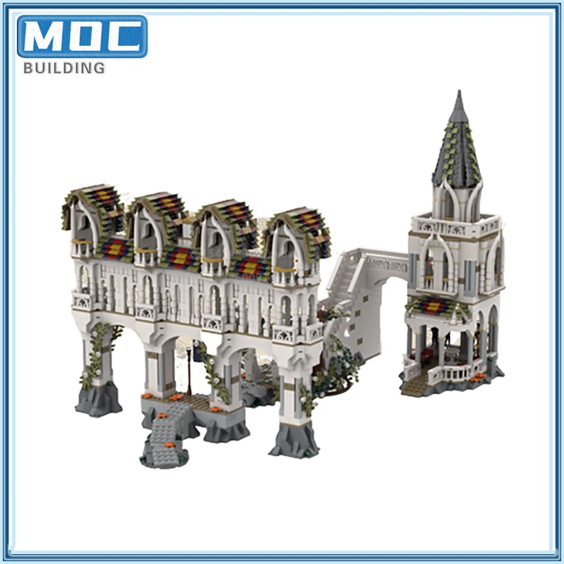 แหวนฉากภาพยนตร์ MOC Building Block Lord of the Ringsd อิฐแม่มด King ของเล่นจอแสดงผลคอลเลกชันการศึกษา Xmas ของขวัญ