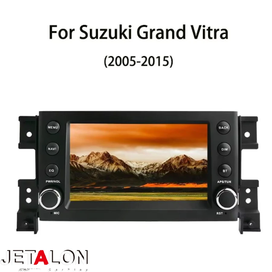 7″ Android 15 CarPlay AUTO Stereo Multimedia Player For Suzuki Grand Vitara 3 2005-2015 Navi BT 2DIN DSP GPS Head Unit Car Radio
