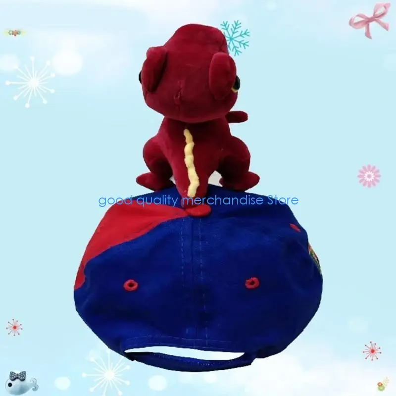 y5jd-cartoon-dinosaur-sun-hat-for-kids-holiday-festival-plush-dinosaur-baseball-hat