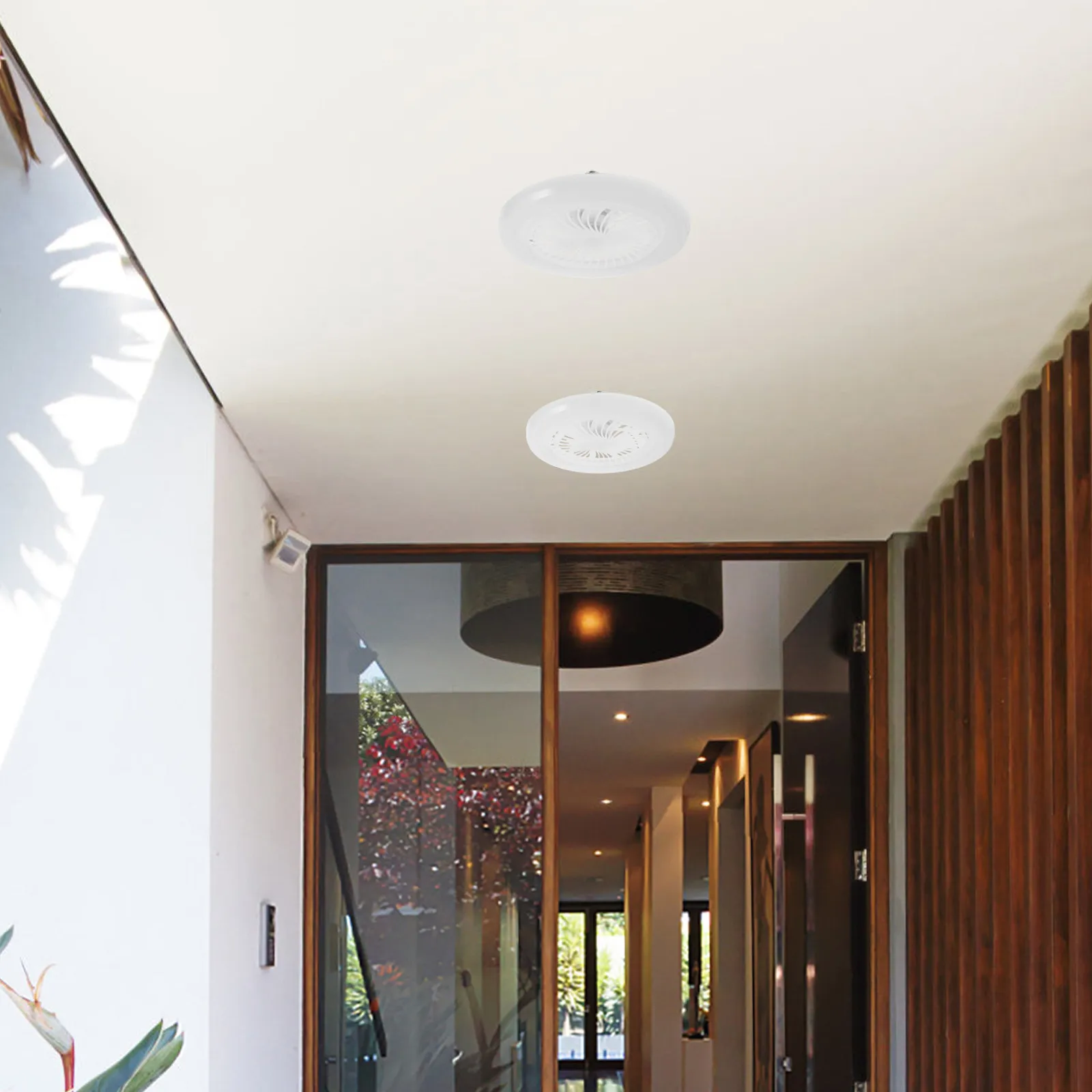 Small Bedroom Ceiling Fan Light LED Dimmable Lamp with E27 Socket Energy Efficient Multifunctional Fan and Light Fixture