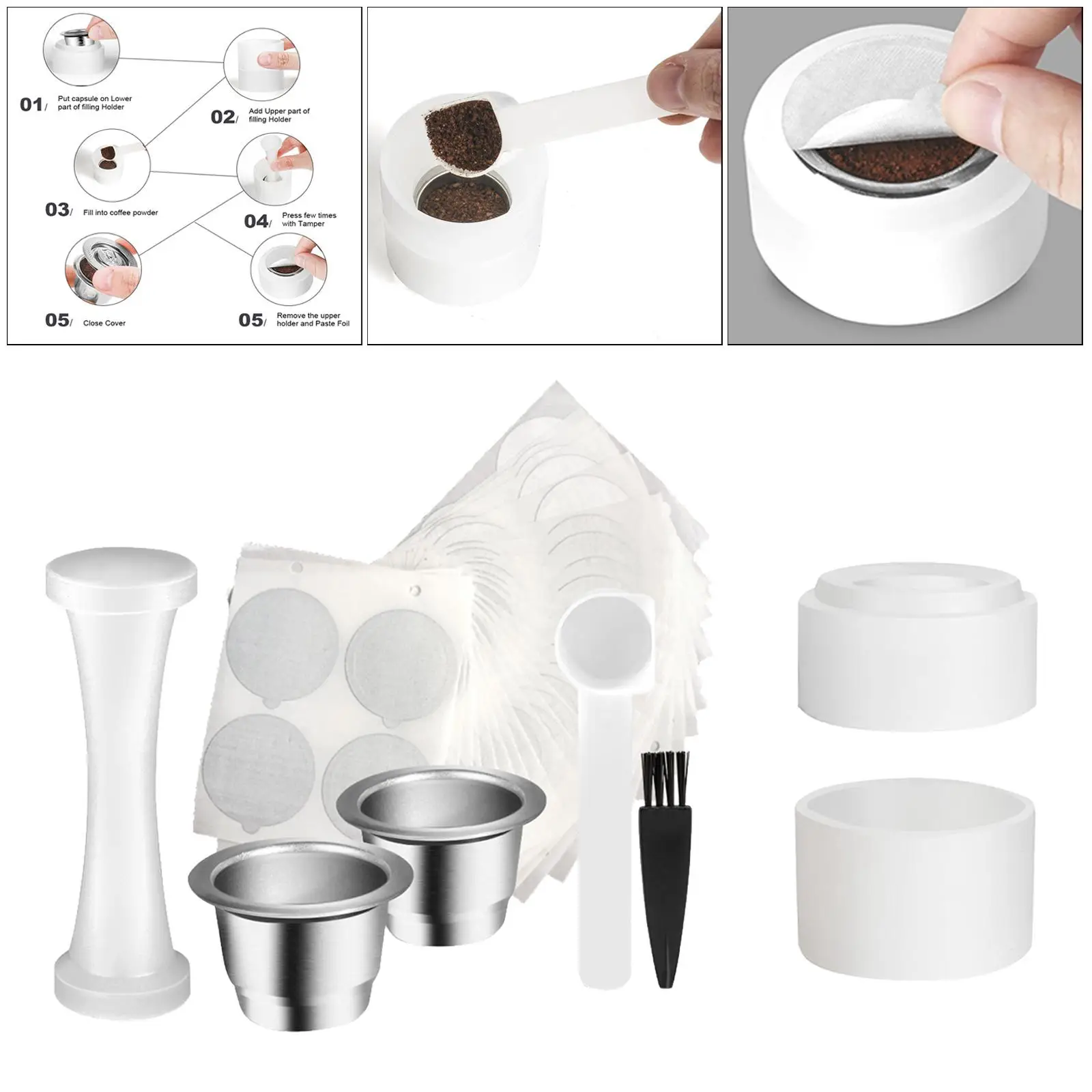 Coffee Tool PP Tamper for Nespresso Coffee Filter Capsule, Coffee Accessories ,Dosing ,Easy Operation